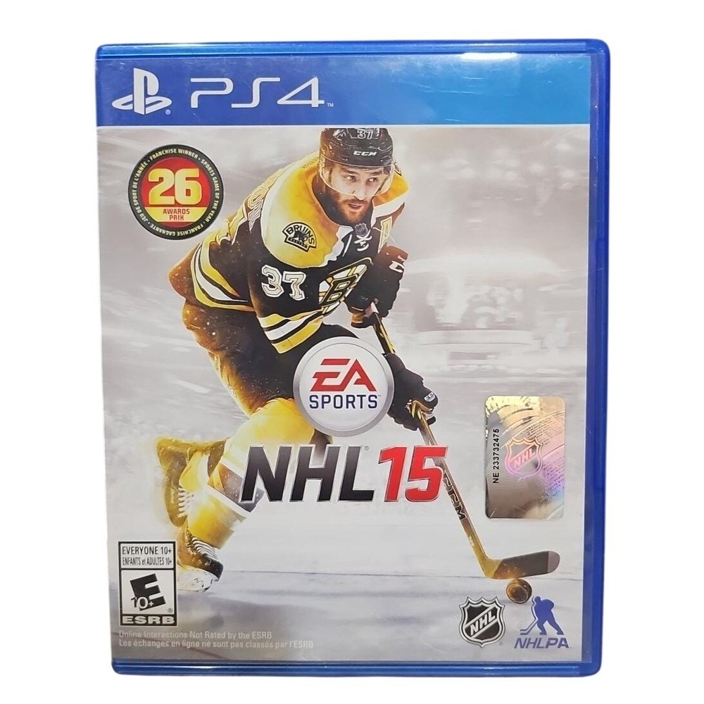 EA Sports NHL 15 Sony PlayStation 4‎ PS4 Hockey Game Patrice Bergeron Cover CIB